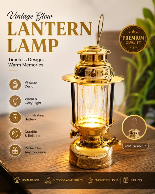 Vintage Glow Lantern Lamp